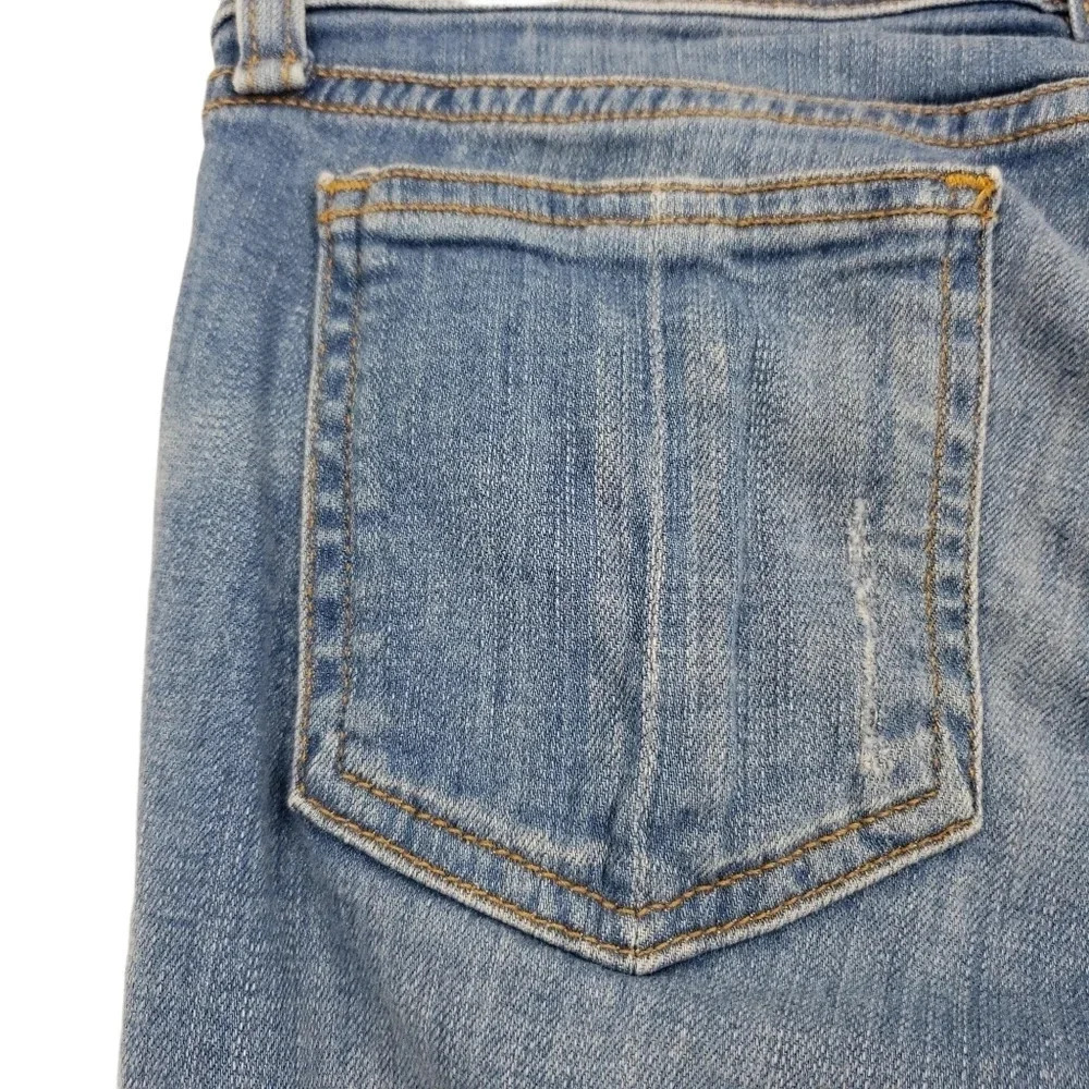 Rag & Bone Skinny Moto Jeans Medium Wash Zip Ankle Distressed Denim - Picture 7 of 12